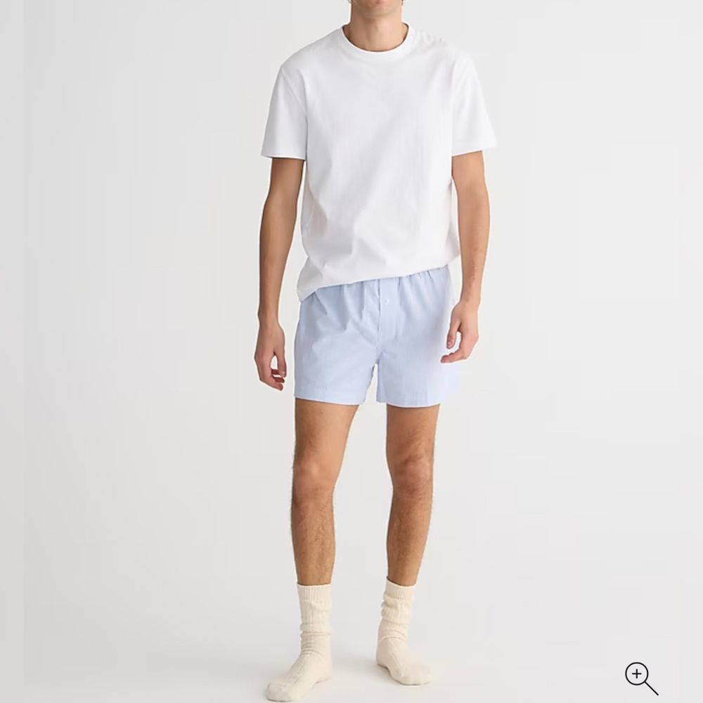 J. Crew Men’s Boxer Shorts in Broken-in Organic Cotton Oxford Size S NWT #BT921